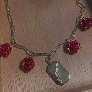 Guns and Roses charm necklace